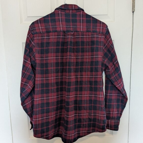 Orvis Plaid Heavyweight Flannel Shirt Jacket Mens Med Red Pockets Button Down - Picture 8 of 8